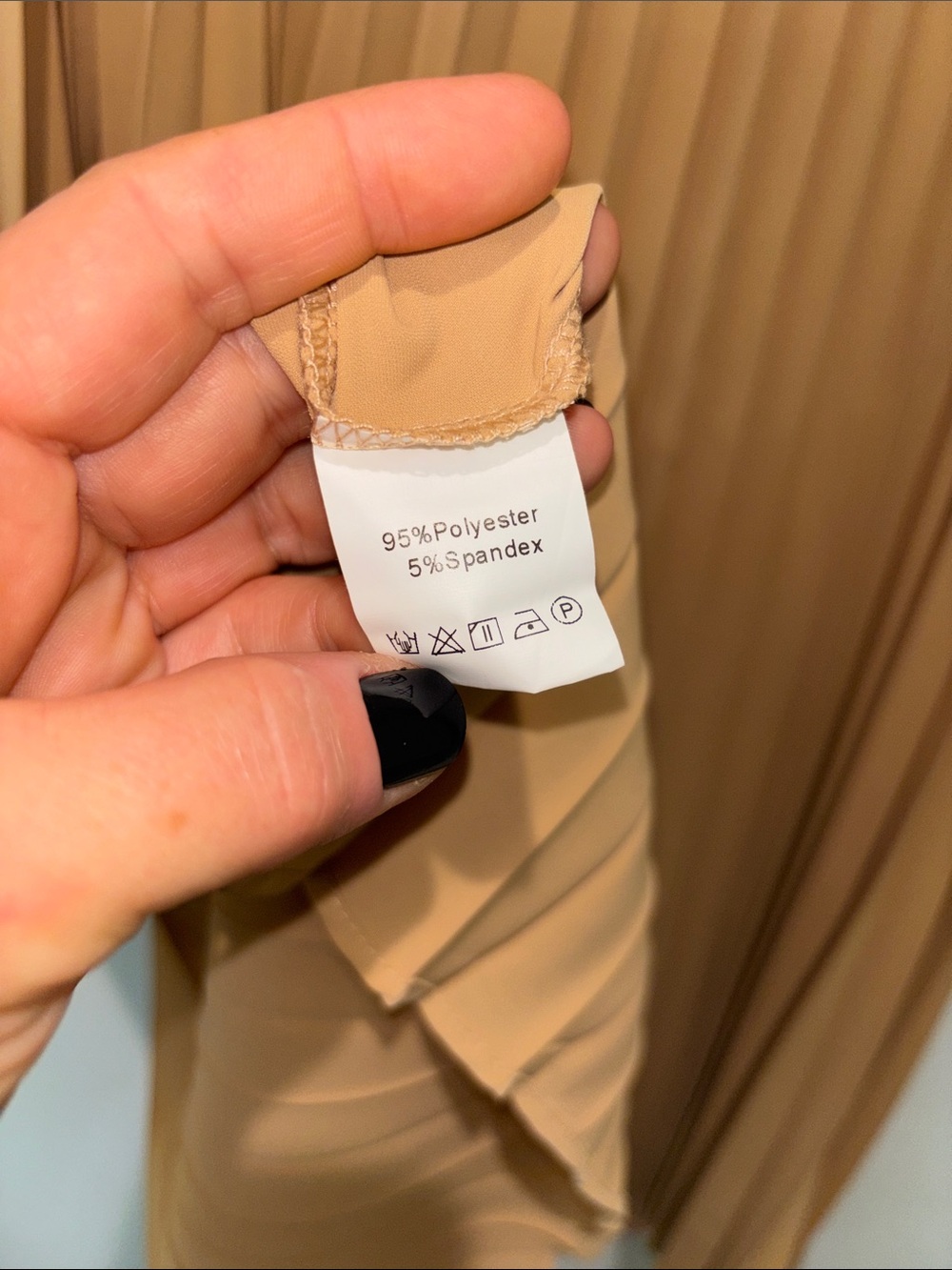 EXLURA Belted Pleated Midi Skirt - Camel/Tan Size Medium - Picture 4 of 6